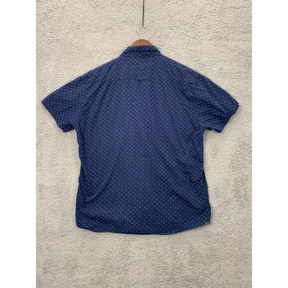 MBX Premium Goods XL/TG Red White Blue Short Sleeve Button Up Shirt 4th of July - Picture 3 of 8